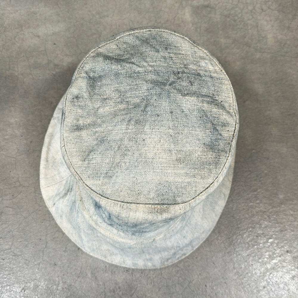 Teressa Foglia Hand Dyed Blue Canvas Bucket Hat, XS